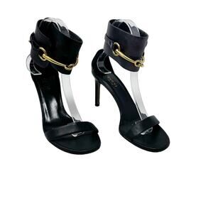 Gucci Black Ursula Horsebit Ankle Strap Heels – Size 37 (US 7)